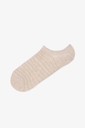 3 Çift Pamuklu Parlak Çizgi Desenli Sneaker Çorap