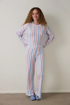 Moonlight Bisiklet Yaka Termal Etkili Pijama Takımı