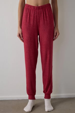 Bordo Best Season Çizgili Termal Etkili Pijama Altı