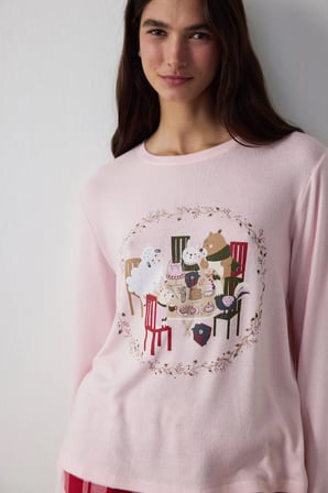 Gül Kurusu Good Mood  Termal Etkili Pijama Üstü