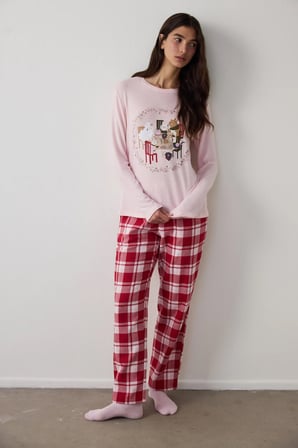 Gül Kurusu Good Mood  Termal Etkili Pijama Üstü