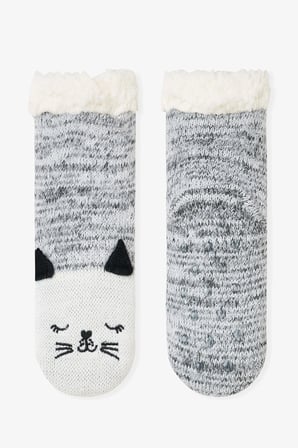 Kırık Beyaz Erkek Çocuk Panda Unicorn Desenli Kaymaz Tabanlı Oyun Patiği