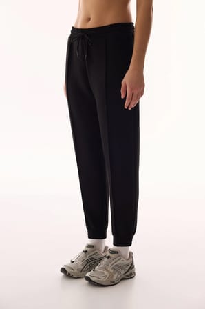 Siyah Silky Touch Yüksek Bel Cepli Jogger