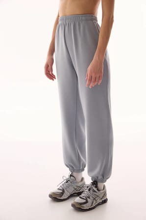 Gri İpeksi Dokunuş Silky Touch Yüksek Ayarlanabilir Bel Jogger Eşofman Altı
