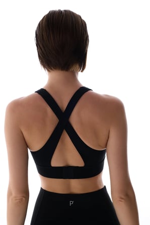 Siyah Wonder Yüksek Destek Crossline Spor Sütyeni