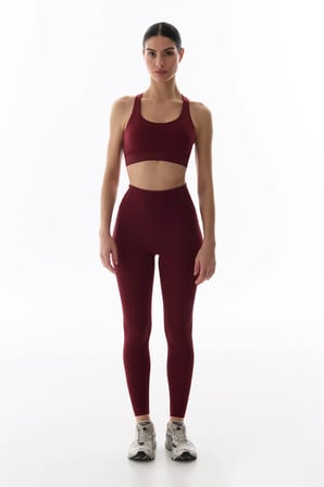 Bordo Wonder Yüksek Destek Crossline Spor Sütyeni