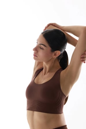 Kahverengi̇ Flexline Sabit Pedli Spor Sütyeni
