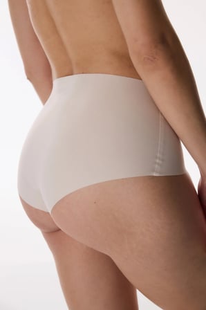 Seramik Bej Invisible Görünmez Lazer Kesim Yüksek Bel Slip Külot