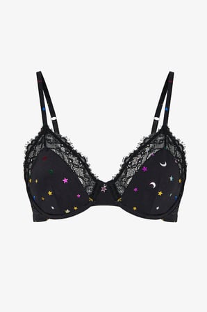 Siyah Micro Lace Wire Sütyen