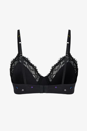 Siyah Micro Lace Wire Sütyen