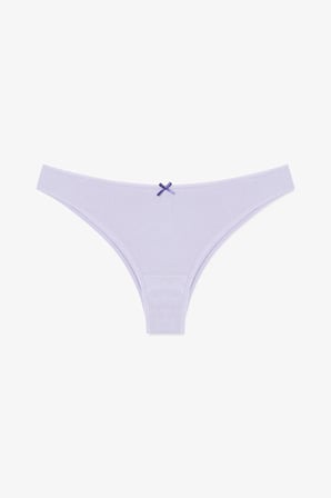 Renkli Lilac Princess 3'lü Pamuklu Brazilian Külot