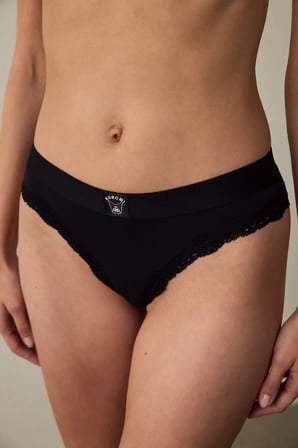 Siyah Kromi Slip Külot