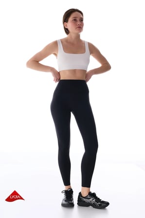 LYCRA Beyaz Cream Hafif Destek Kare Yaka Çıkarılabilir Pedli Spor Sütyeni