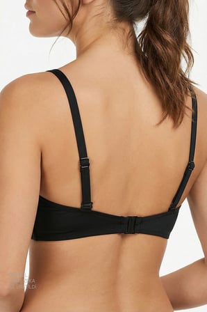 Si̇yah Lotus Bikini Üstü