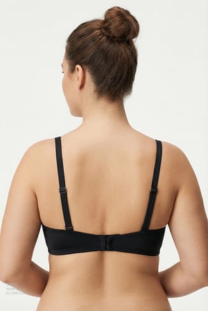 Siyah Lotus Straplez Bikini Üstü
