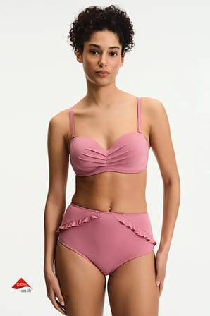 Gül Pembesi Lotus Bikini Üstü