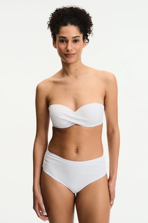 Beyaz Straplez Cup Bikini Üstü