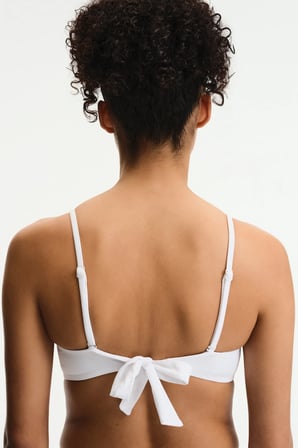 Beyaz Straplez Cup Bikini Üstü