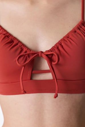 Tarçın Front Opening Bikini Üstü
