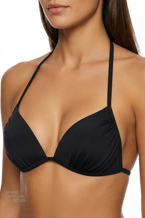 Si̇yah Mini Üçgen Bikini Üstü