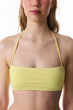 Sarı Straplez Bikini Üstü