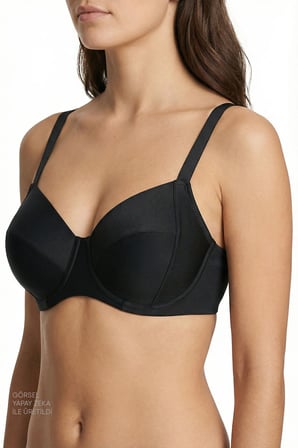 Si̇yah Plus Balen Bikini Üstü