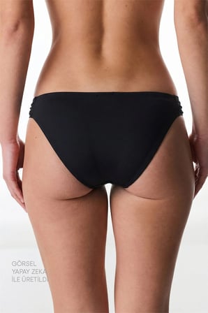 Si̇yah Hipkini Düşük Bel Bikini Altı