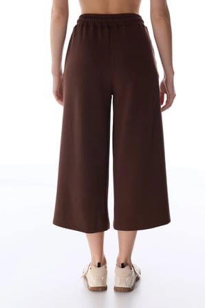 Kahverengi Crop Modal Pantolon