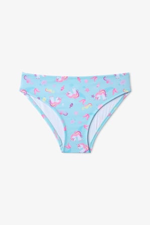 Kız Çocuk Unimermaid Unicorn Desenli Halter Bikini Takımı