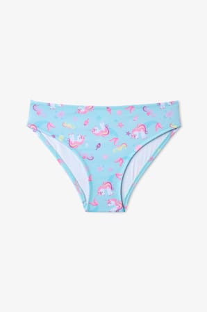 Kız Çocuk Unimermaid Unicorn Desenli Halter Bikini Takımı