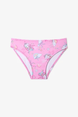 Kız Çocuk Uniribbon Halter Unicorn Desenli Bikini Takımı