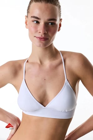 Beyaz Bralet Bikini Üstü