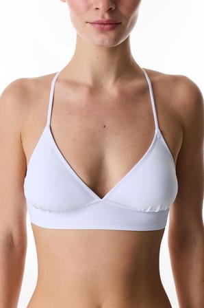 Beyaz Bralet Bikini Üstü