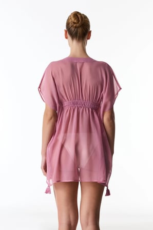 Gül Pembesi Basic Kaftan