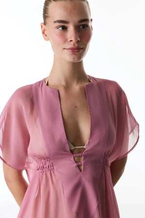 Gül Pembesi Basic Kaftan