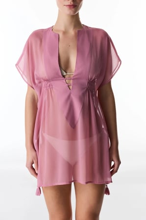 Gül Pembesi Basic Kaftan