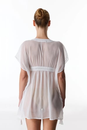 Beyaz Basic Kaftan