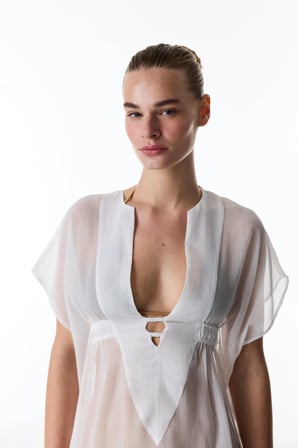 Beyaz Basic Kaftan