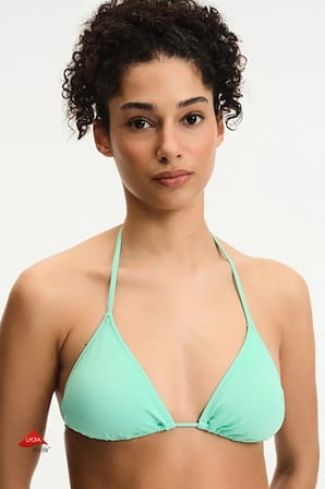 Mint Yesili Üçgen Bikini Üstü