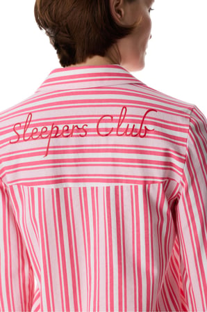 Pembe Sleeper Club Pamuklu Gömlek Pantolon Pijama Takımı