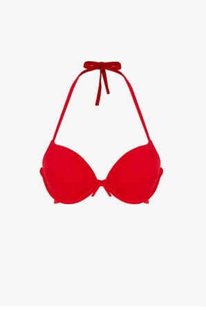 Kırmızı Push Up Bikini Üstü