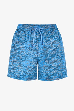 Erkek Kemerli Derin Zebra Kamuflaj Desenli Şort