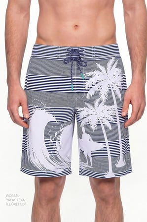 Erkek Lacivert Surf Revival Şort
