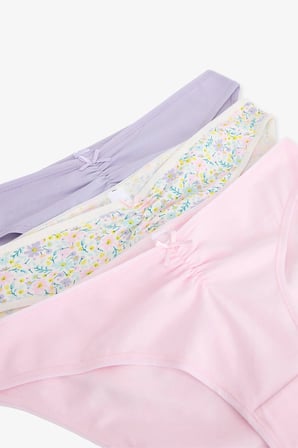 Renkli Festival Bloom V Model3'lü Pamuklu Slip Külot
