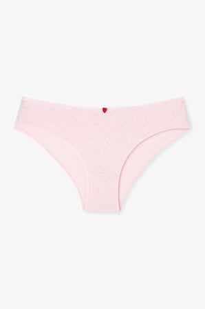 Renkli Hearts 3'lü Pamuklu Pointel Slip Külot