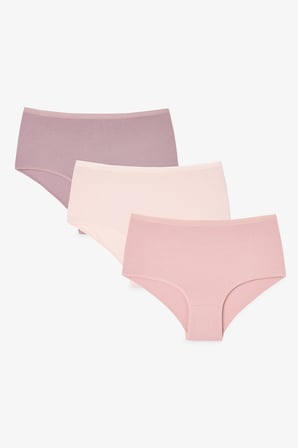 Renkli Deep Clay 3'lü Yüksek Bel Slip Külot