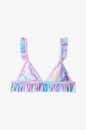 Kız Çocuk Deniz Kızı Üçgen Bikini Takımı