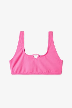 Kız Çocuk Pembe Daisy Halter Bikini Takımı