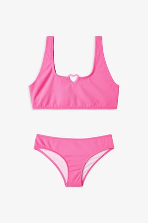Kız Çocuk Pembe Daisy Halter Bikini Takımı