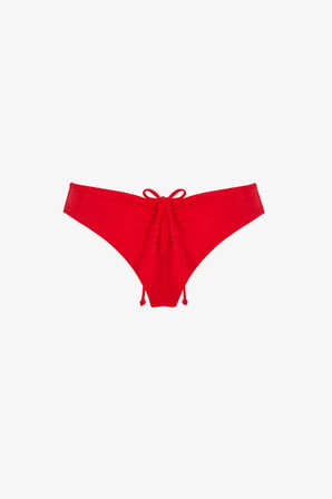 Kırmızı Cheeky Düşük Bel Bikini Altı